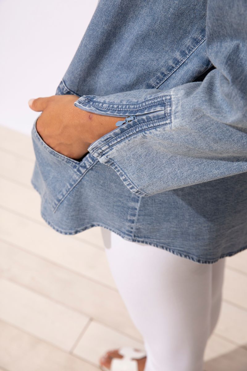 Perfect Travel Zip Sleeve Shirt - 15522