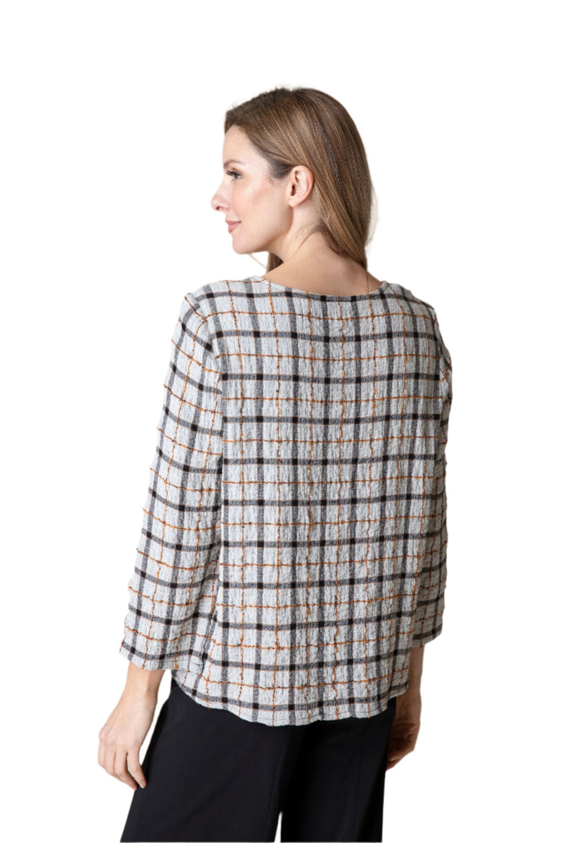 Habitat Windowpane Mixed Up Plaid Pullover - 75910