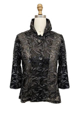 Sheer Textured Lace & Sequin Jacket - 2480-BLK