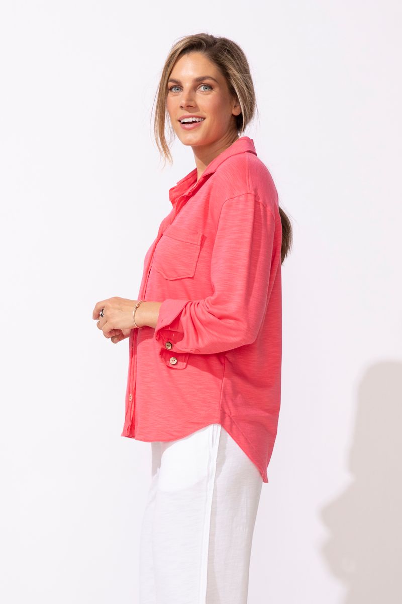 Modal Spandex Terry Shacket - 26895