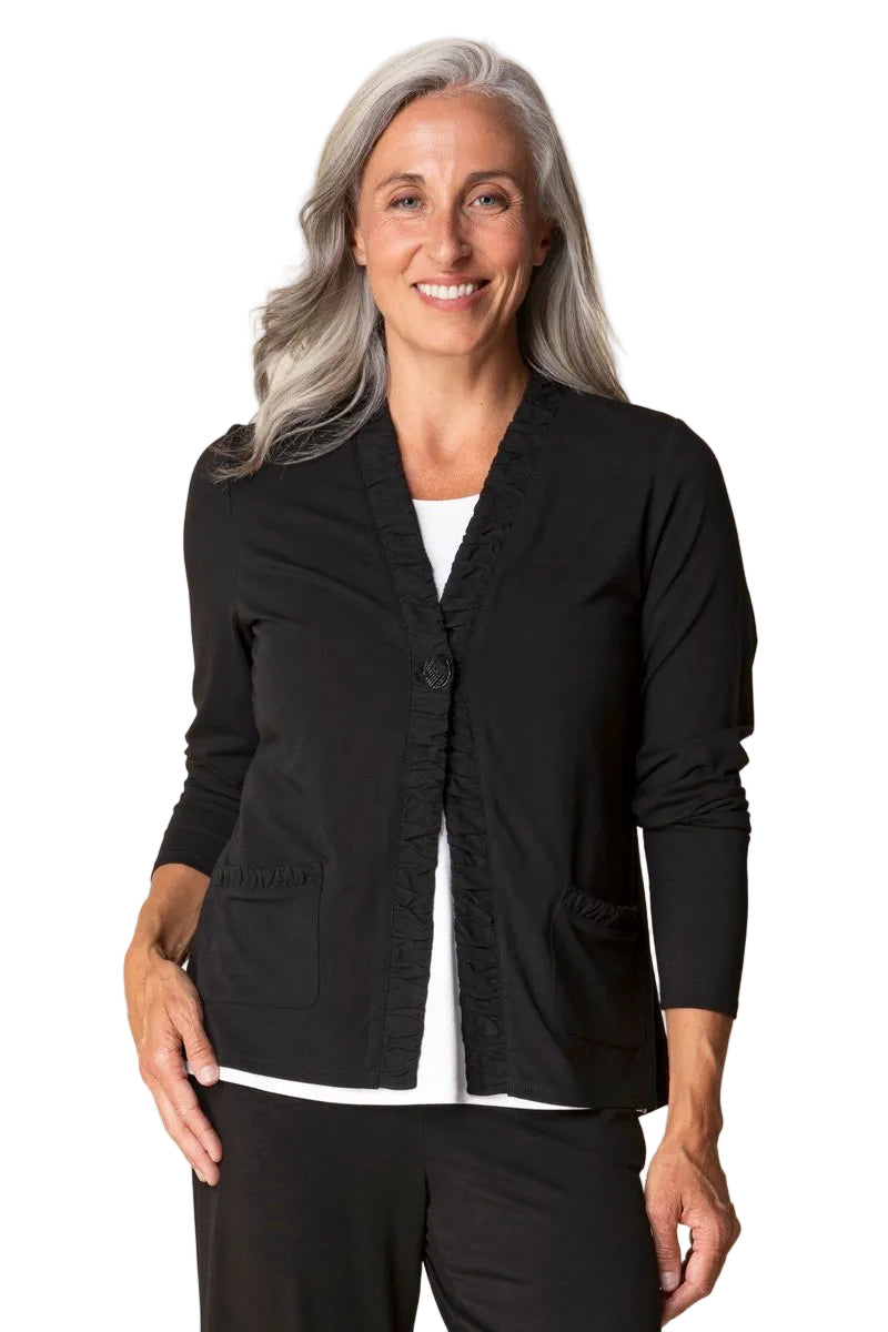 Core Travel Solid Ruched Front Jacket - 55932