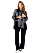 Long Pull-On Cotton Pant in Black - C47069