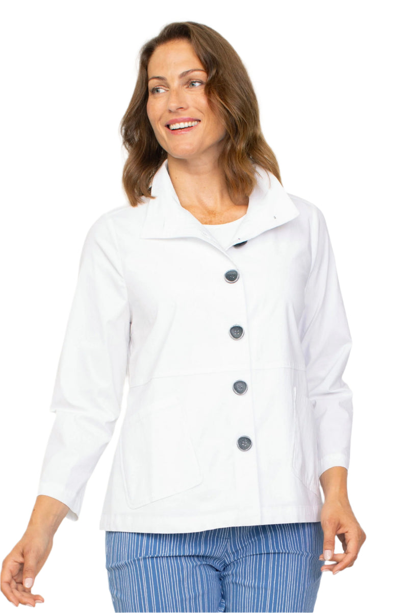 Easy Swing Jacket in White - 16902-WT