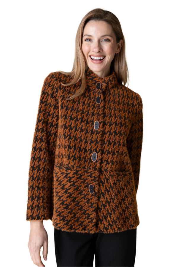 Habitat Chenille Houndstooth Jacket in Ginger - 49340-GNG