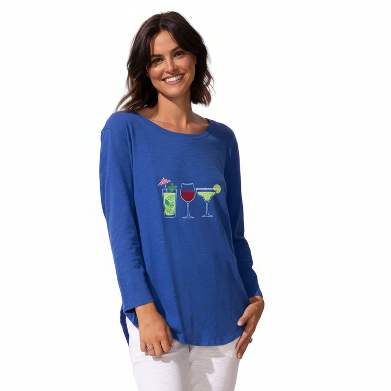 Cocktails High Low Tee - 52104