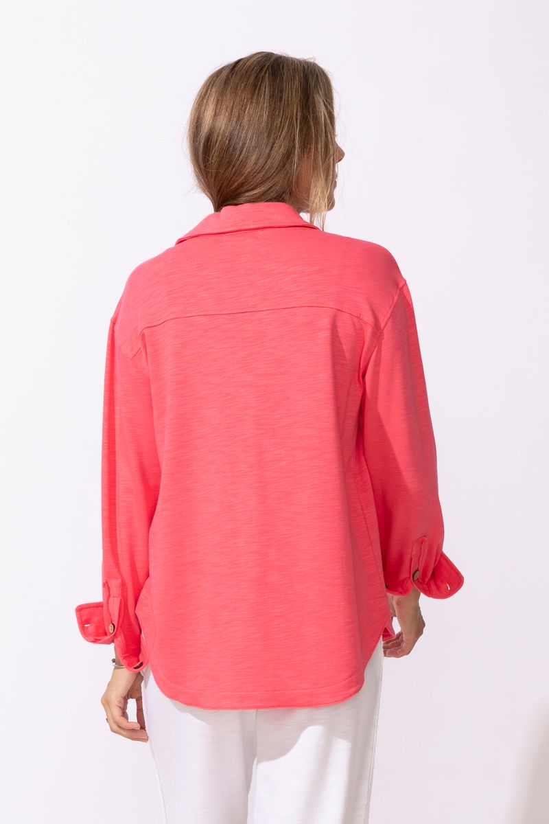 Modal Spandex Terry Shacket - 26895