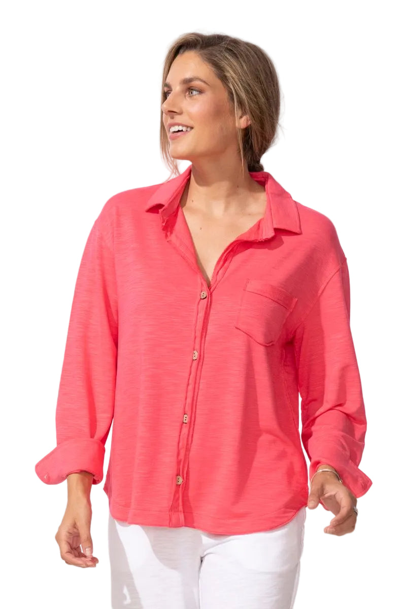 Modal Spandex Terry Shacket - 26895