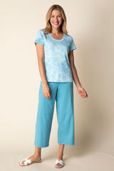 Cozy Rib Marble Short Sleeve Tee - 17010