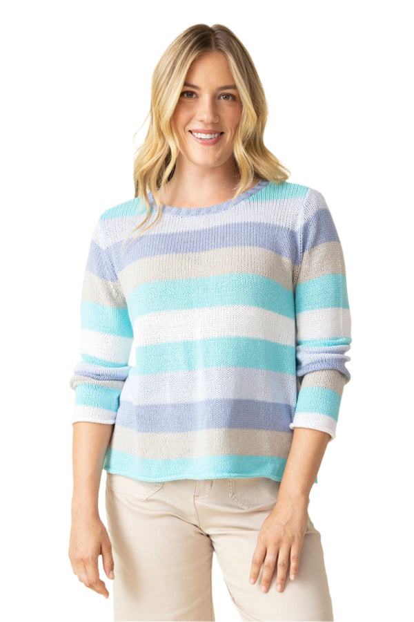 Stripe Pullover in Hydrangea - 83786-HYN