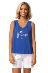 Cocktails V-Neck Tank - 52114