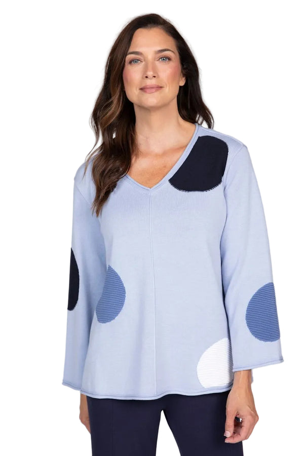 Full Circle Dot V-Neck Sweater - 831719