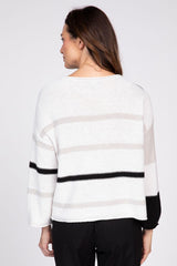 Color Block Split Stripes Sweater - 820702