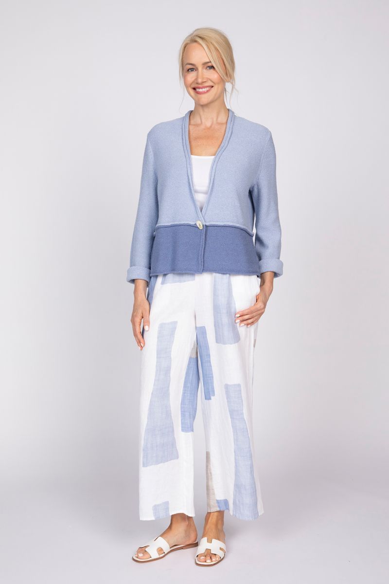 Color Block Two Toned Cardigan - 820701