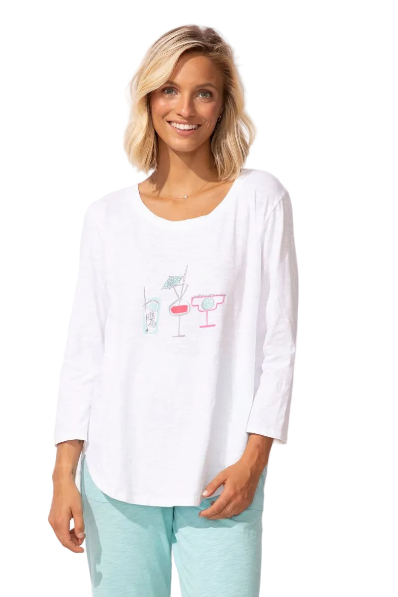 Cocktails High Low Tee - 52104