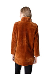 "Harvest Fleece" Sherpa Car Coat in Ginger - 43165-GNG - Sizes S & M Only!