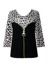 Valentina "Leopard" V-Neck Print Top - 32137