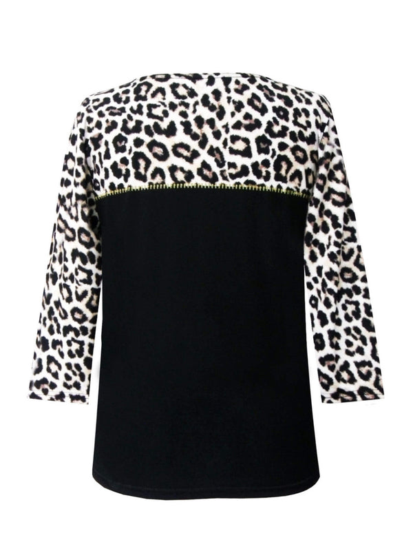 Valentina "Leopard" V-Neck Print Top - 32137