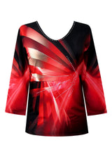 Radiance V-Neck Print Top  - 34376