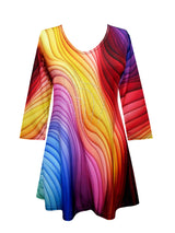 Valentina "Fall Wave" Print V-Neck Tunic in Multi - 26907-TU