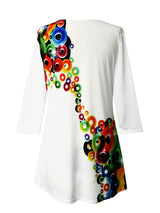 Valentina "Bubbles" V-Neck Print Tunic - 33195-TU