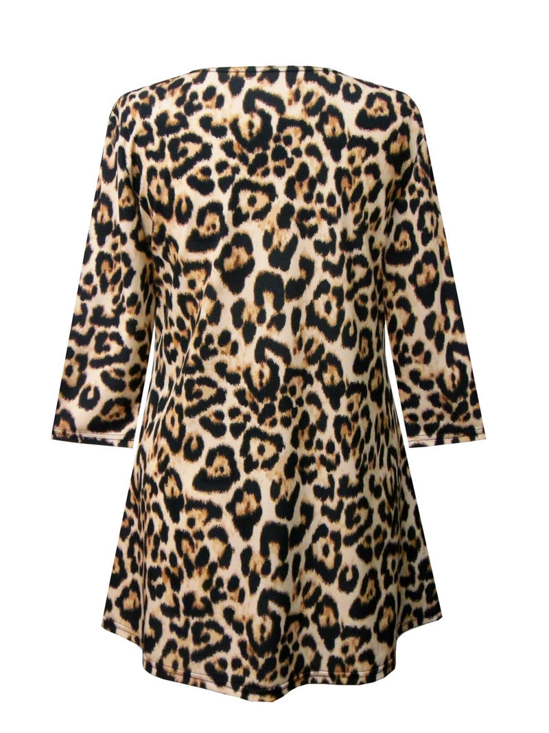 Wild Thing Print V-Neck Tunic - 33827