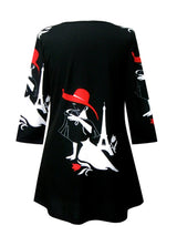 Red Hat Paris V-Neck Print Tunic - 34269-TU
