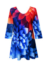 Petal Pop Print V-Neck Tunic - 34389-TU