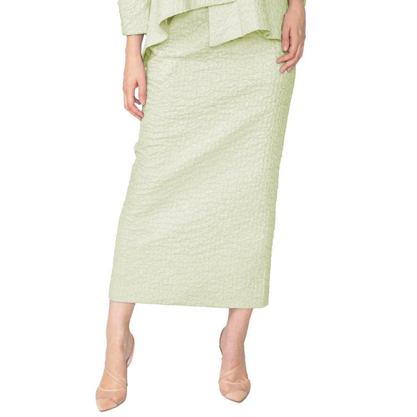 IC Collection Textured Pull-On Pencil Skirt In Sage - 4409S-SG