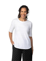 Steady Stream Elbow Sleeve Tee in White - 16527-WT - Size L Only!