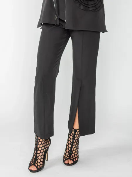 Front Slit Pant in Black - 6109P-BLK