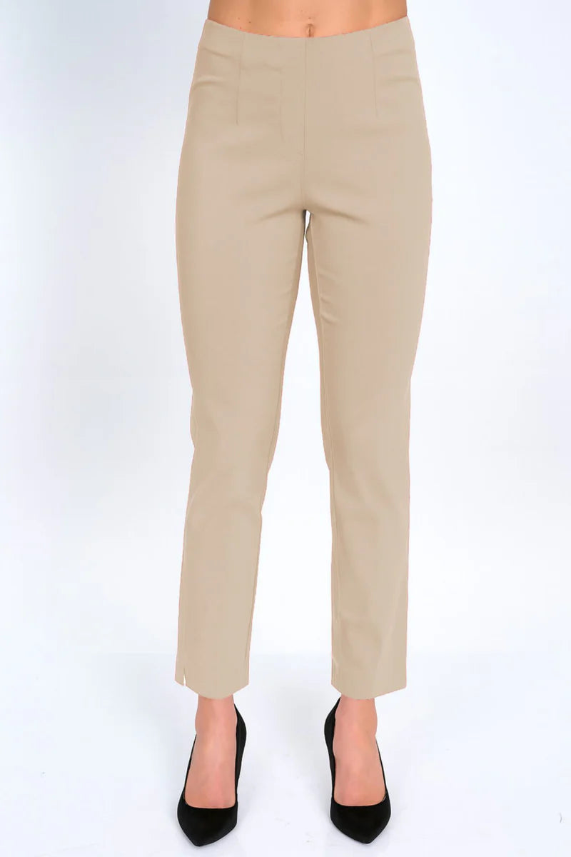 "Sasha" Pull-On Straight Leg Pant in Cornsilk - SASH-CRN