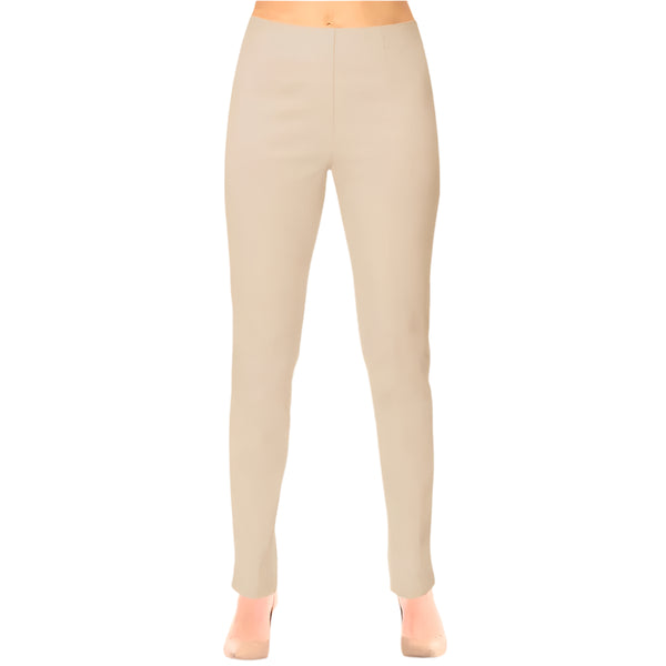 "Sasha" Pull-On Straight Leg Pant in Cornsilk - SASH-CRN