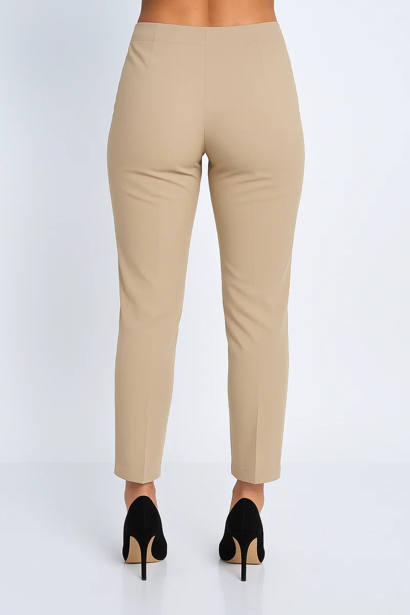 "Sasha" Pull-On Straight Leg Pant in Cornsilk - SASH-CRN