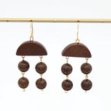 Cocoa Cascade Wood Earrings