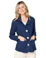 Textured Ribbed Cotton Blazer - ST401
