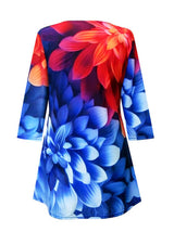 Petal Pop Print V-Neck Tunic - 34389-TU