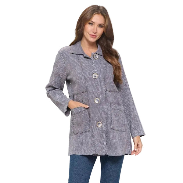 Ribbed Textured Jacket  - ST407