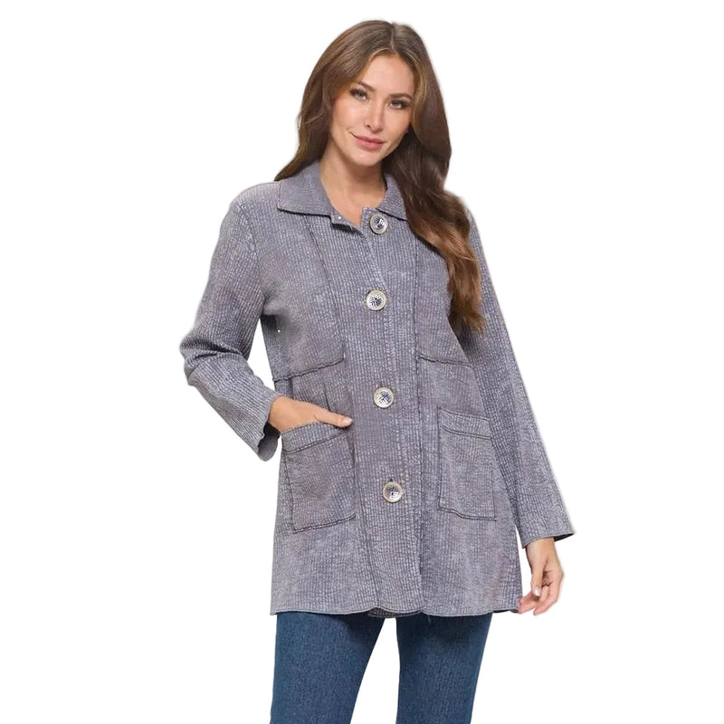 Ribbed Textured Jacket  - ST407