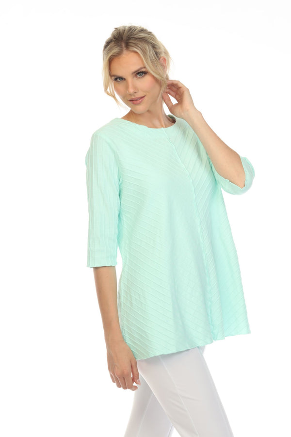 Focus Diagonal Rib Tunic in Mint - CS-342-MN - Size L Only!