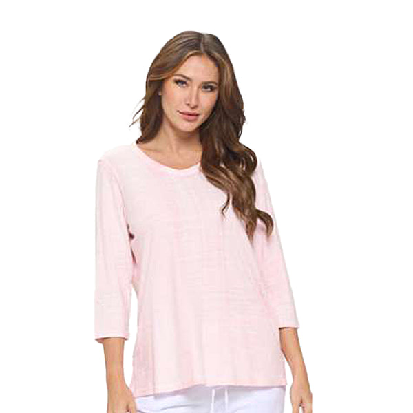 Brush Dye Jersey Knit Top in Dusty Pink -TS-101-DP