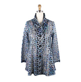 Holographic Soutache & Sequin Jacket in Blue - 300-BLU