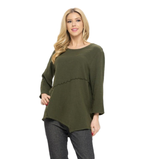 Textured Tunic in Olive - JG015-OLV