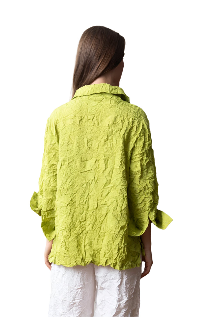 Crinkle Crush Travel Jacket in Lime - 600386-LM