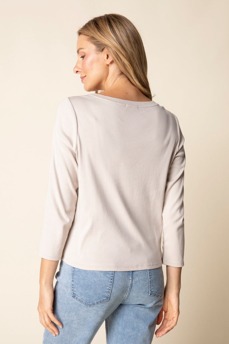 Cozy Rib Solid Crew Neck Tee - 16511