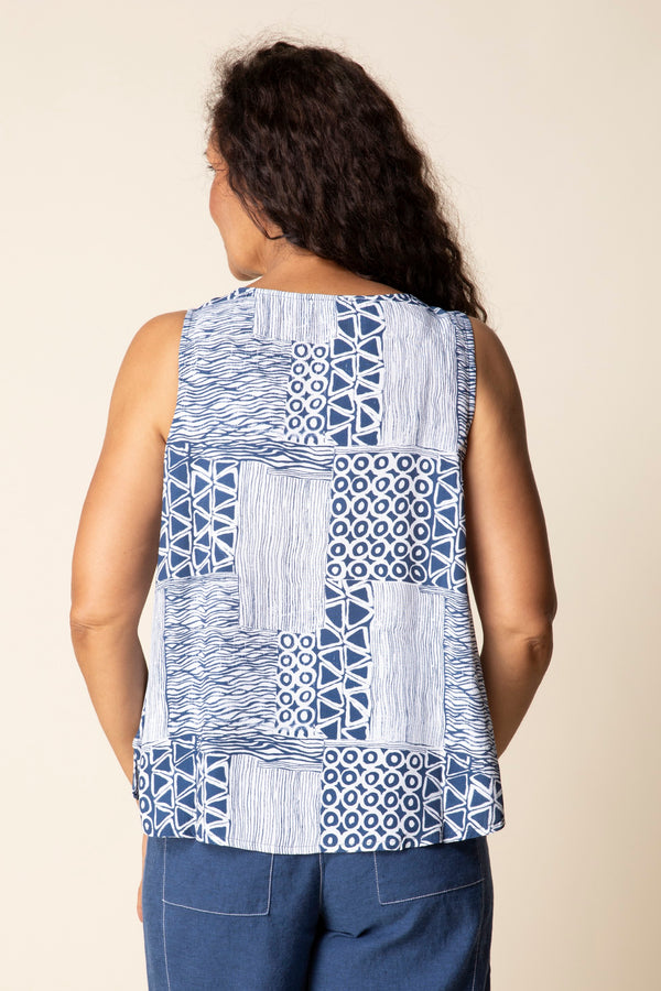 Viscose Rayon Crepe Bali Overlay Tank - 39400