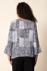 Viscose Rayon Crepe Bali Mixed Pullover - 39405
