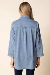 Perfect Travel Shirts Side Button Tunic - 15521