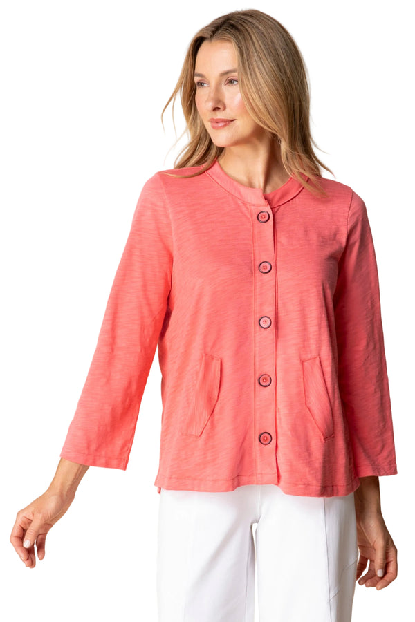 Cotton Pebble Pleat Back Jacket - 27558