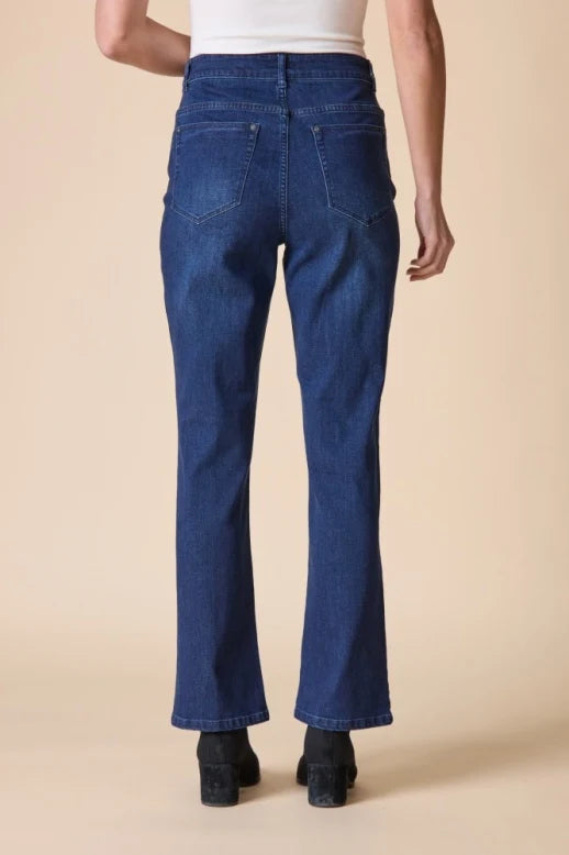 Stretch Denim Seamed Flare Jean - 11466