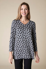 Textured Dot Pleat Back Tunic  - 37225